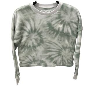 Abercrombie Kids Girl's 13/14 Tie Dye Starburst Mint Green Soft Sleepwear Top